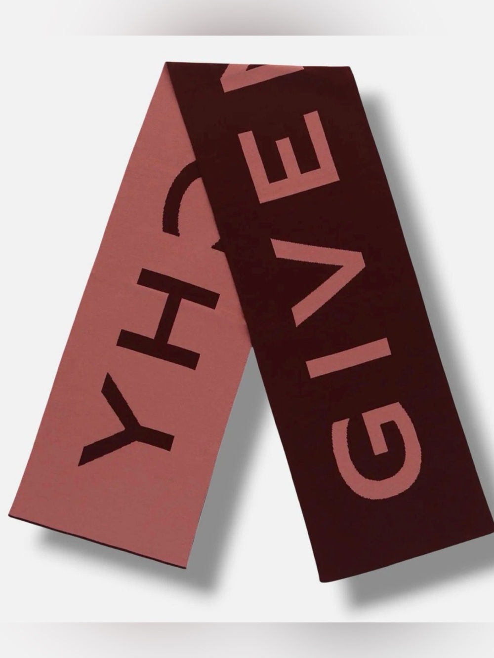 Givenchy Women's Red Logo Premium Wool Cozy Scarf